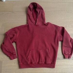 Abercrombie & Fitch Red Hooded Sweatshirt